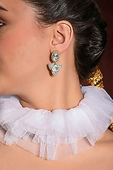 Gold Finish Dangler Earrings