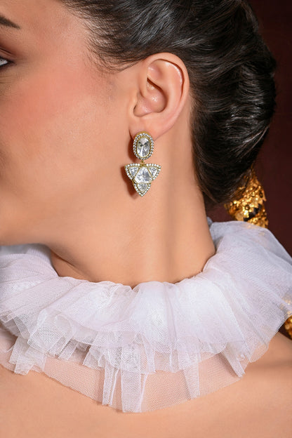 Gold Finish Dangler Earrings