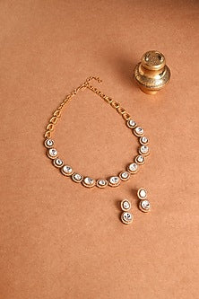 Gold Finish Necklace Set