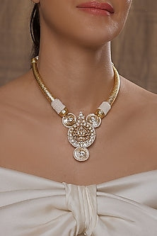 Gold Finish Bespoke Stiff Necklace
