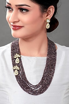 Gold Finish Meenakari Necklace Set