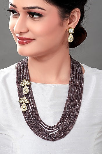 Gold Finish Meenakari Necklace Set