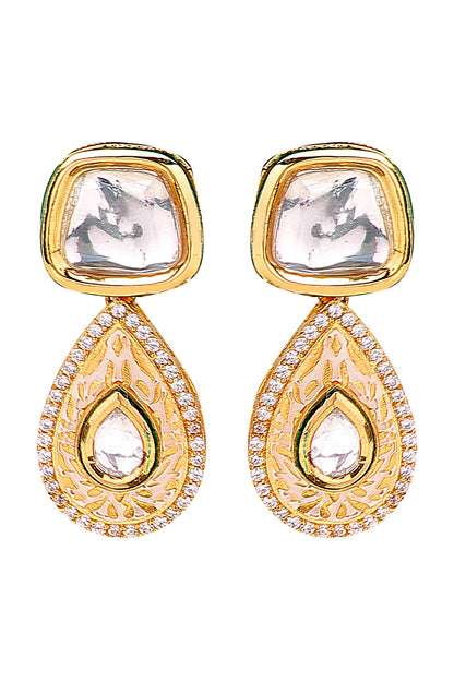 Gold Finish Meenakari Necklace Set
