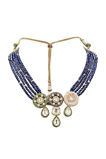 Gold Finish Swarovski Pendant Necklace Set