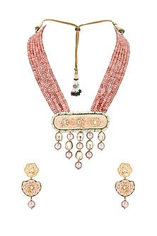 Gold Finish Beaded Necklace Set