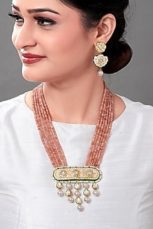 Gold Finish Beaded Necklace Set