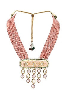 Gold Finish Beaded Necklace Set