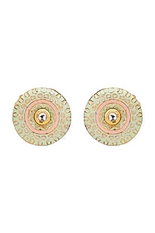 Gold Finish Meenakari Polki Necklace Set