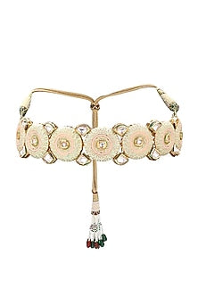Gold Finish Meenakari Polki Necklace Set