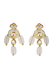 Gold Finish Meenakari Agate Beads Necklace Set