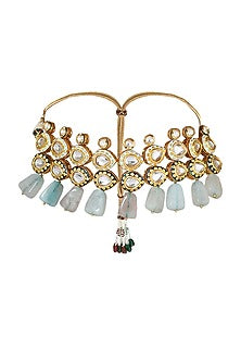 Gold Finish Meenakari Polki Necklace Set
