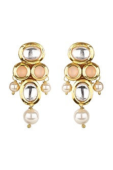 Gold Finish Imitation Polki Necklace Set