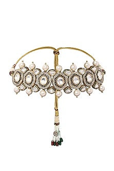 Gold Finish Meenakari Choker Necklace Set