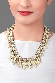 Gold Finish Polki Necklace