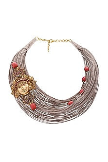 Gold Finish Coral Necklace