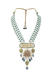 Gold Finish Jade Necklace
