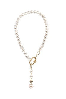 Gold Finish Pearl Necklace