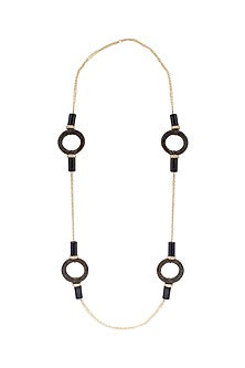 Gold Finish Pearl & Agate Necklace