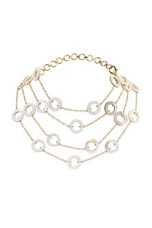 Gold Finish Pearl Necklace