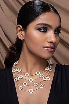 Gold Finish Pearl Necklace