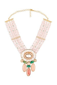 Gold Finish Kundan Polki Necklace