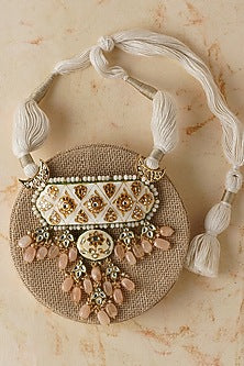 Gold Finish Meenakari Pendants Necklace Set