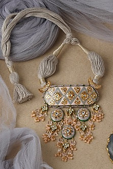 Gold Finish Meenakari Necklace Set