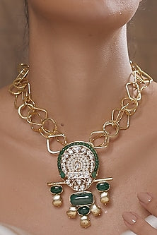 Gold Finish Chain Necklace