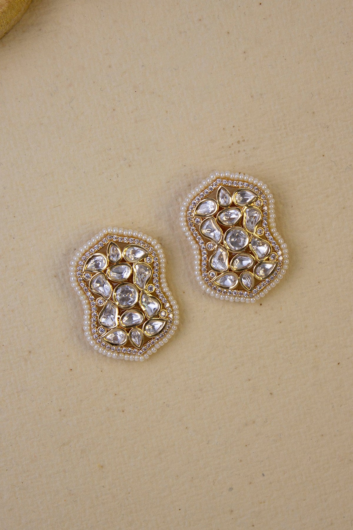 Gold Finish Stud Earrings