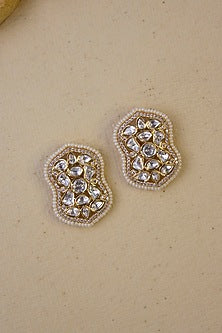 Gold Finish Stud Earrings