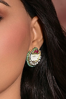 Gold Finish Stud Earrings