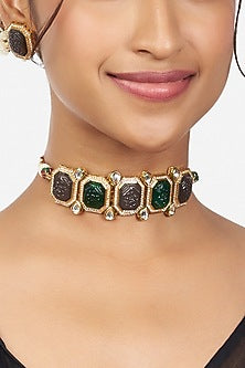 Gold Finish Handcrafted Necklace Set