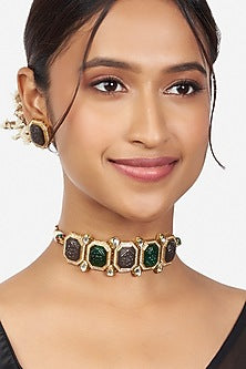 Gold Finish Handcrafted Necklace Set