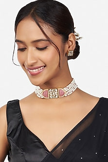Gold Finish Handcrafted Choker Necklace Set