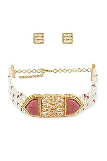 Gold Finish Handcrafted Choker Necklace Set