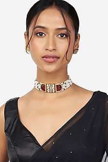 Gold Finish Handcrafted Necklace Set
