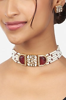 Gold Finish Handcrafted Necklace Set