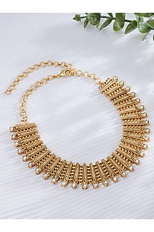 Gold Finish Embellished Necklace