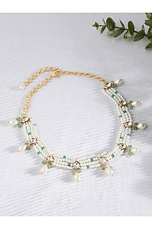 Gold Finish Pearl Necklace