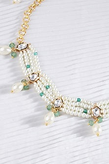 Gold Finish Pearl Necklace