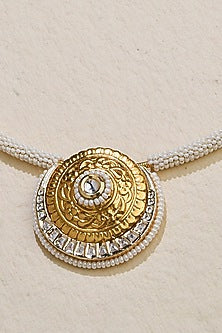 Gold Finish Embellished Wired Necklace