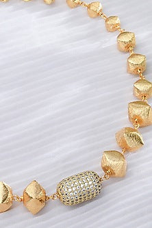 Gold Finish Beaded Necklace