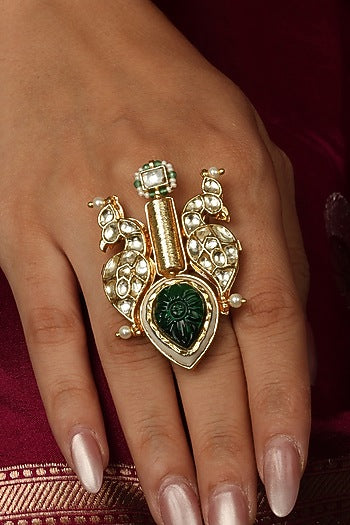 Gold Finish Brass Tavya Ring