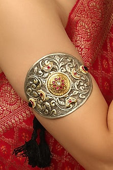 Gold Finish Kundan Polki Ruhani Armlet