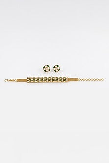 Gold Finish Brass Revanshi Choker Necklace Set