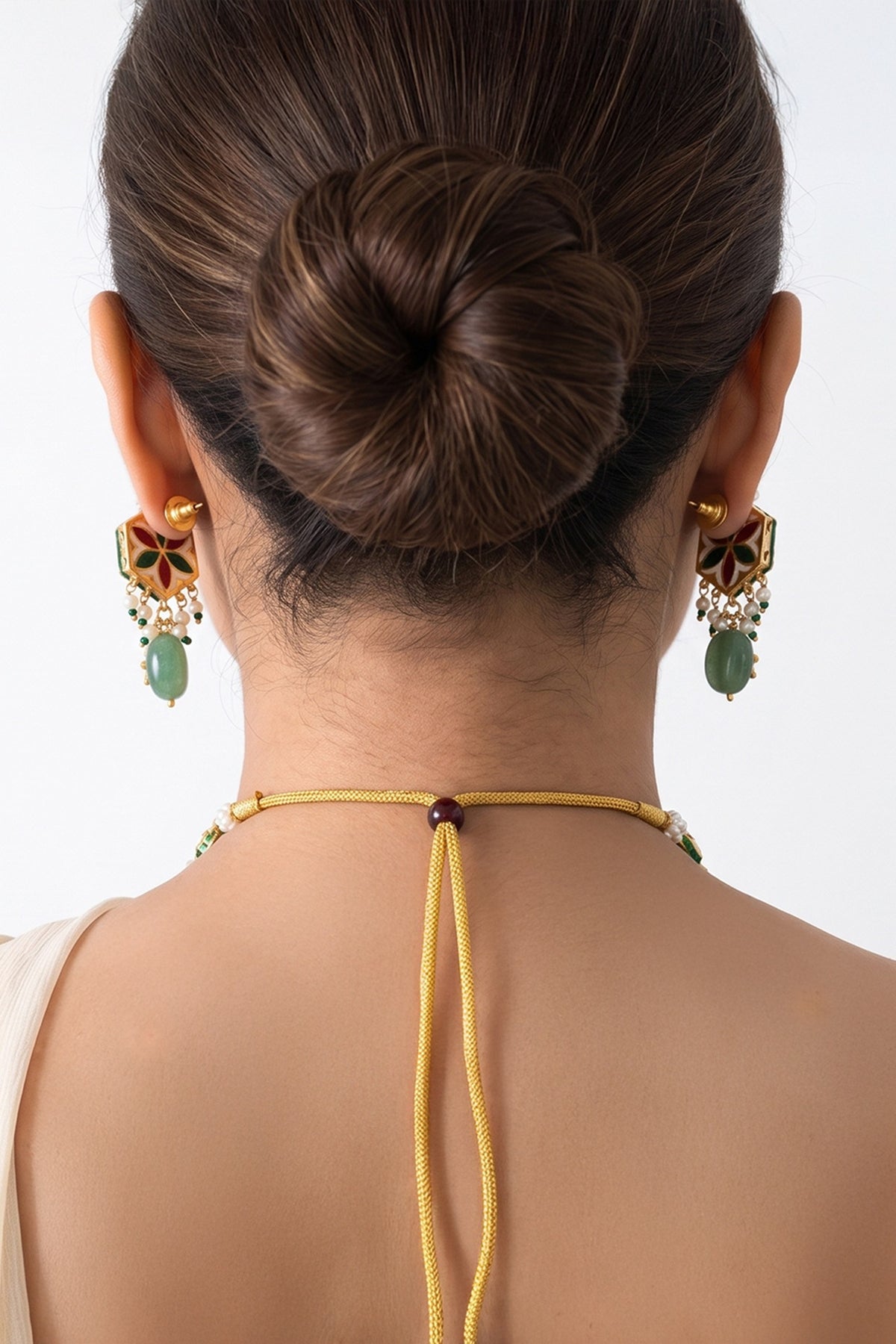 Gold Finish Brass Tanvika Necklace Set