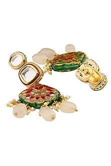 Gold Finish Kundan Choker Necklace Set