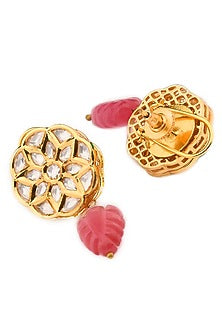 Gold Finish Kundan & Jade Necklace Set