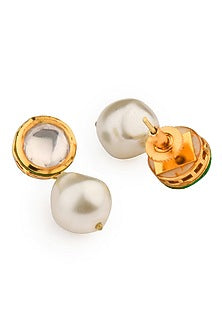 Gold Finish Kundan & Pearl Necklace Set