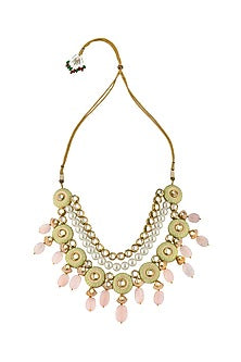 Gold Finish Enameled Choker Necklace Set